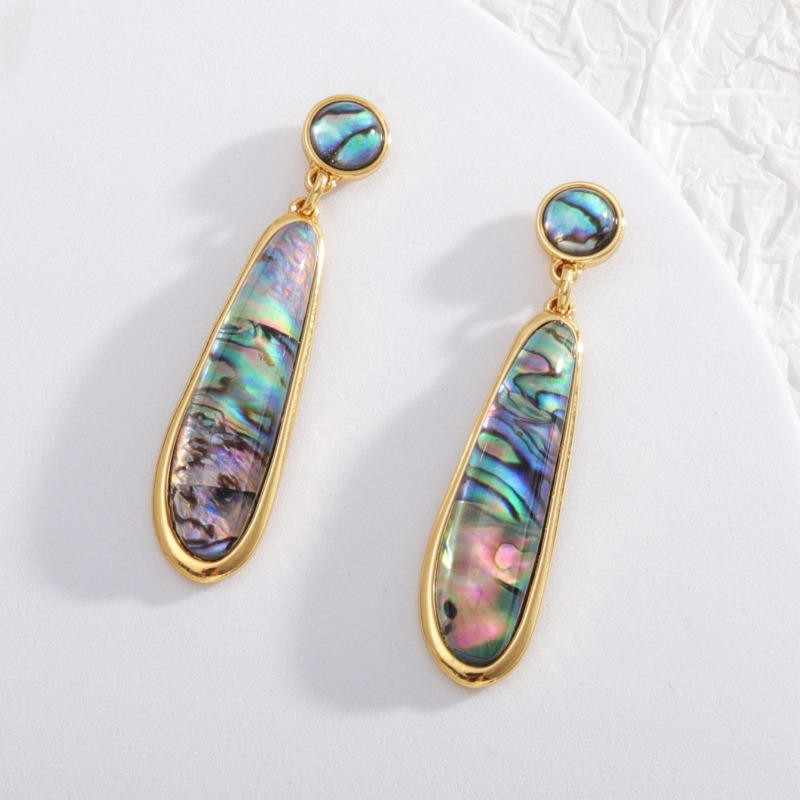 Body Jewelry Brands - Abalone concha papel gota de água