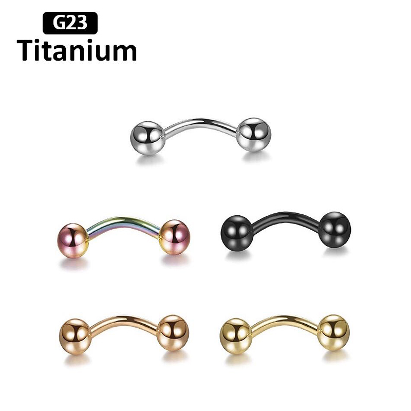 Body Jewelry Universe - Classic Double Ball Banana Labret, G23
