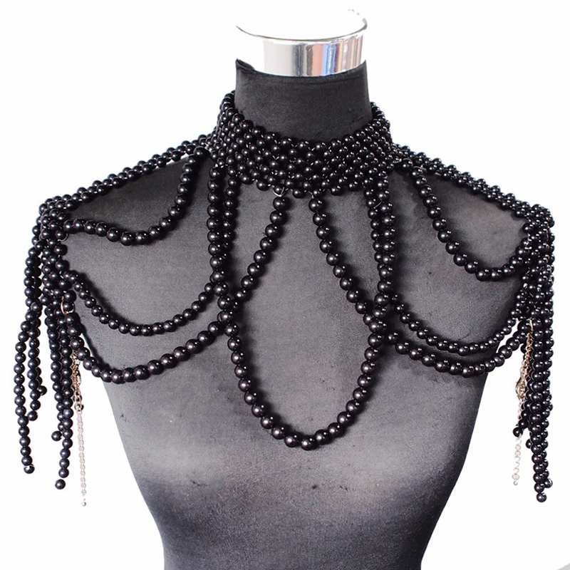 Body Jewelry Brands - Moda pérola ombro corrente jóias grande