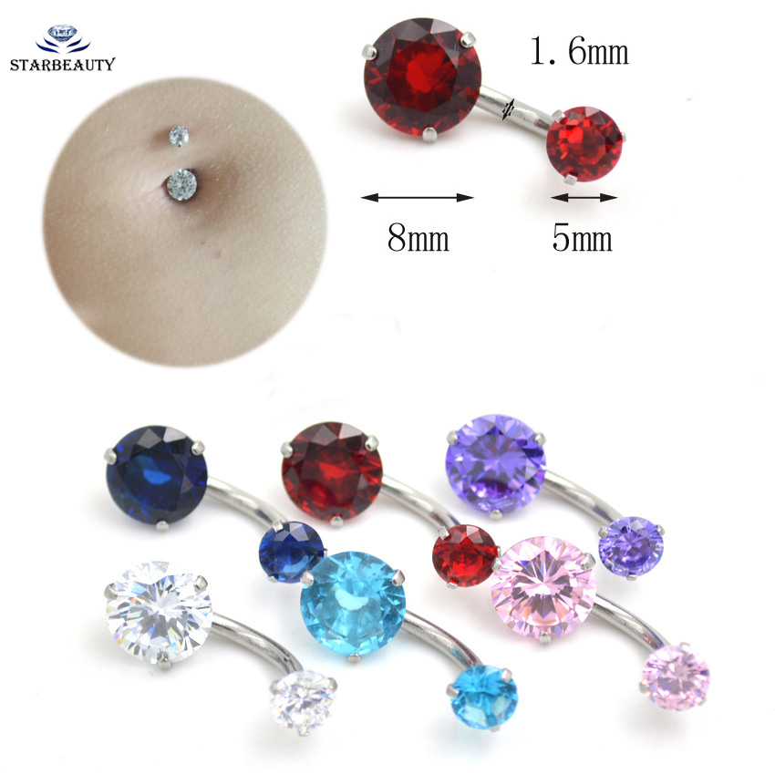 Body Jewelry Brands - Brincos de umbigo com zircônia aaa,