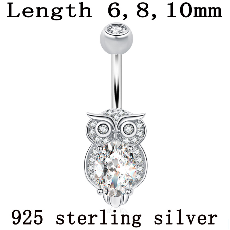 Body Jewelry Materials - Anel de umbigo real 925 prata