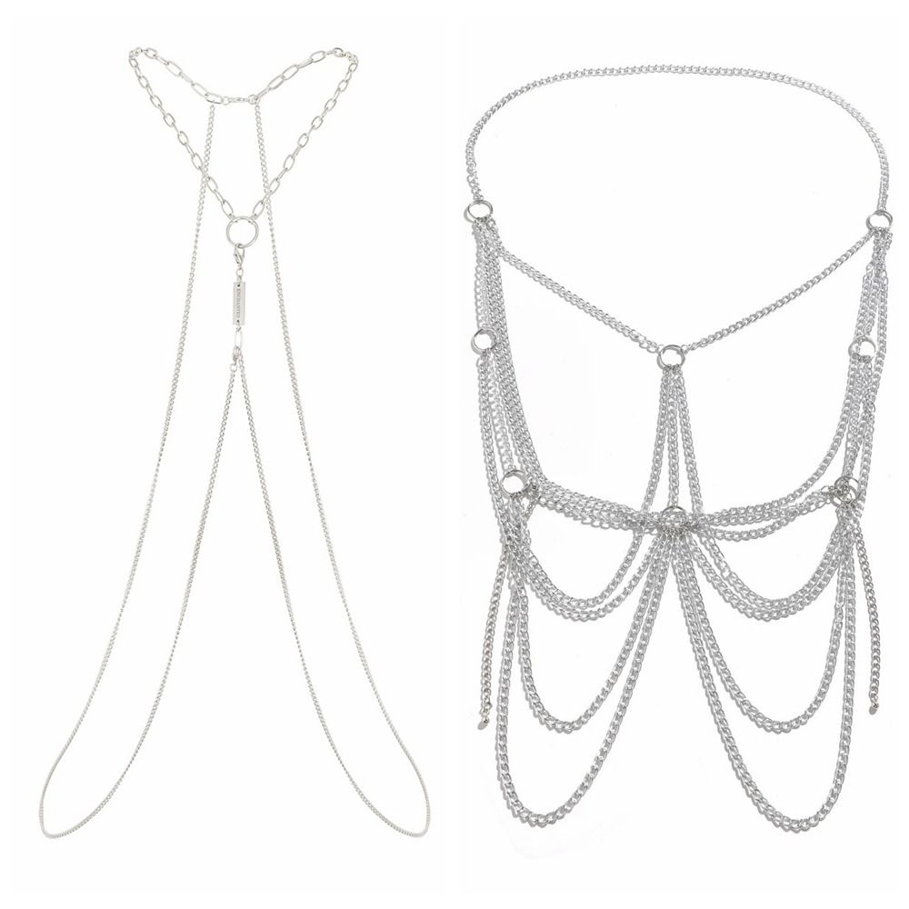 Body Jewelry Materials - Corrente de Peito Estilo Punk com