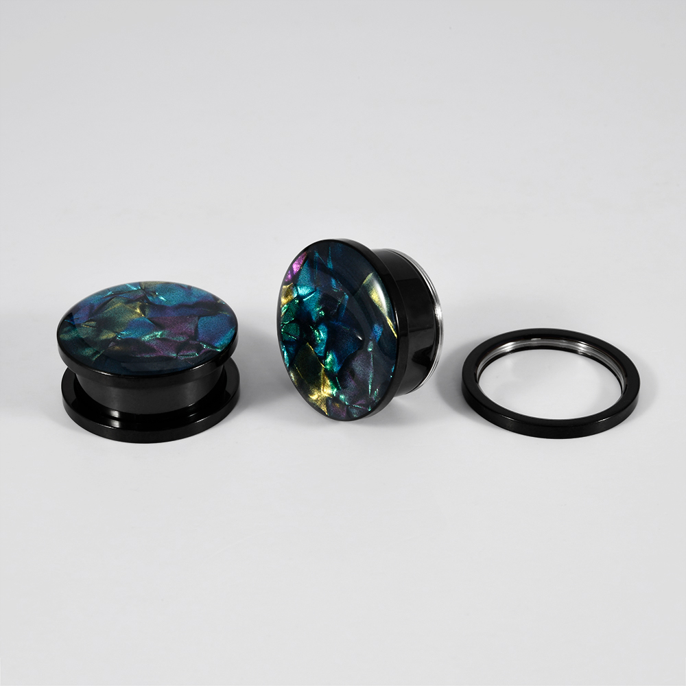 1 peça de aço inoxidável cores - Body Jewelry Ear Gauges avaliação e preço