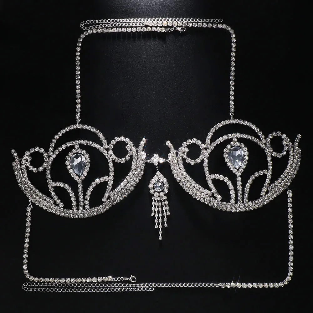 Sutiã de biquíni strass de lux - Body Jewelry Retainers avaliação e preço