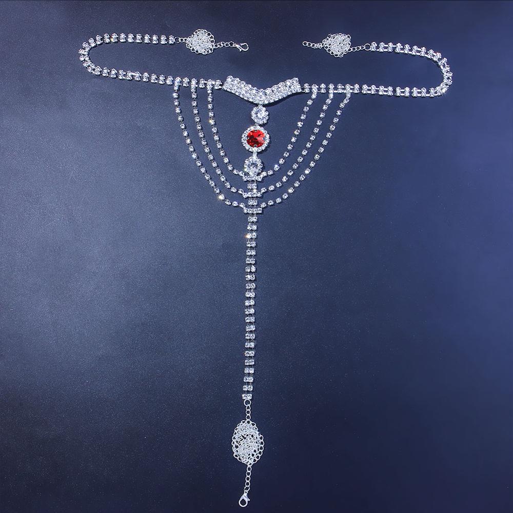 Sexy corpo corrente lingerie c - Body Jewelry Retainers avaliação e preço