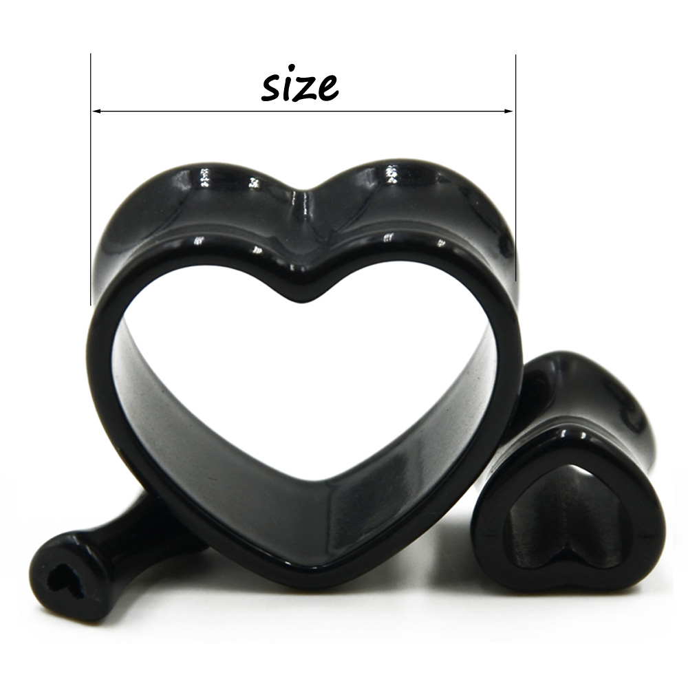 Acrílico amor preto branco em  - Body Jewelry Ear Gauges avaliação e preço