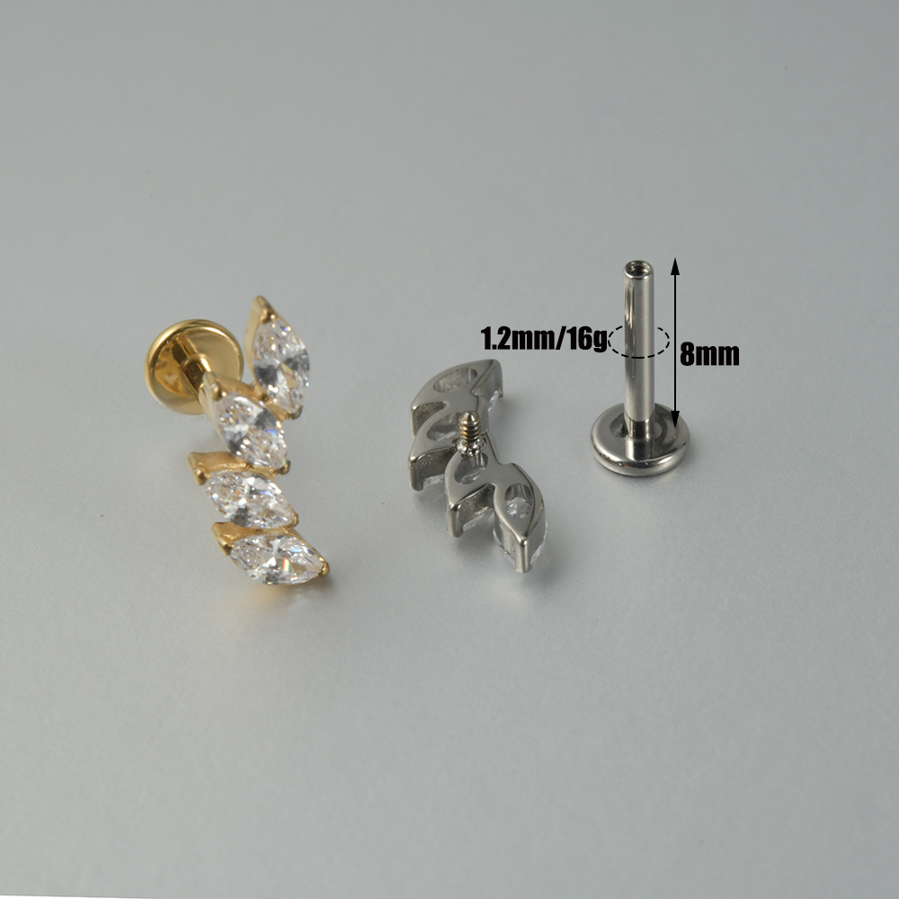 Brincos de cartilagem de titân - Cluster Stud Ear avaliação e preço