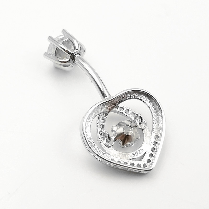 Anel de umbigo 925 prata ester - Body Jewelry Materials avaliação e preço