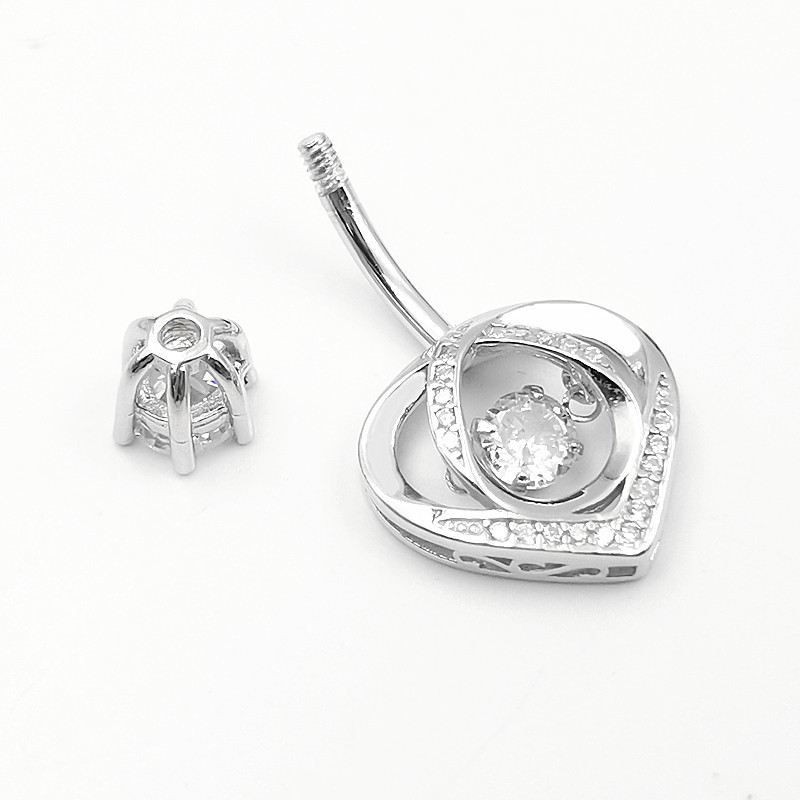 Anel de umbigo 925 prata ester - Body Jewelry Materials avaliação e preço