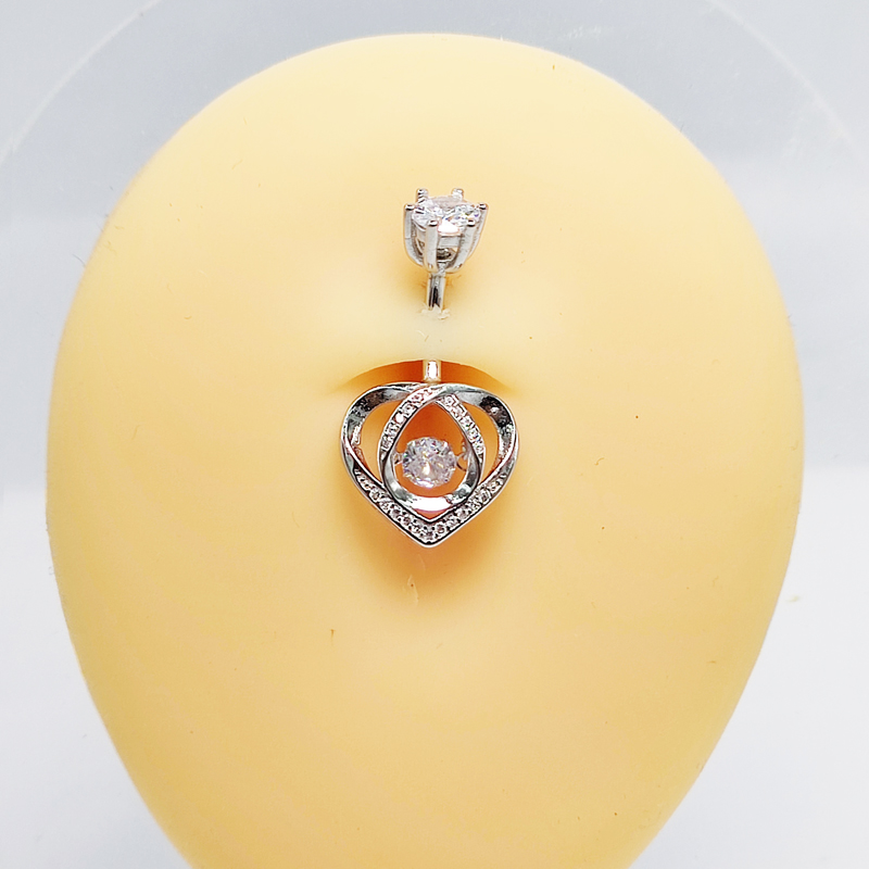 Anel de umbigo 925 prata ester - Body Jewelry Materials avaliação e preço