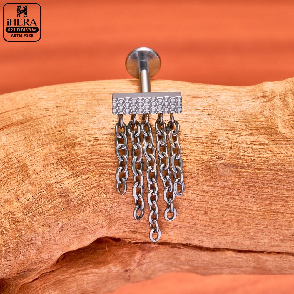 Piercing Labret Curvo de Titân - Cluster Stud Ear avaliação e preço