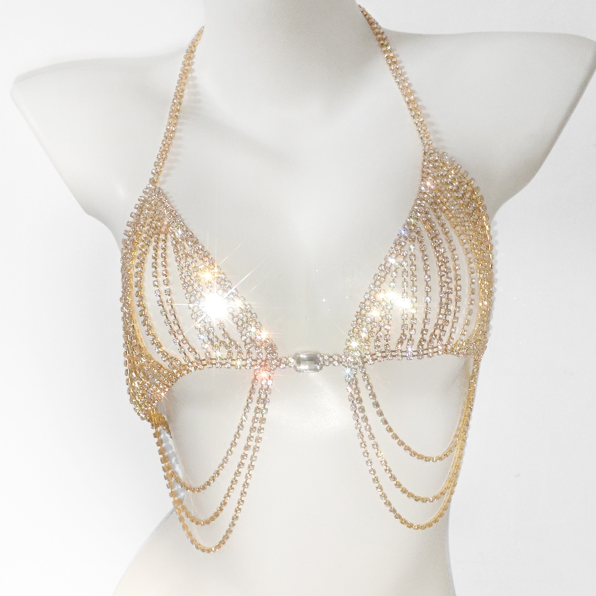 Sutiãs e cuecas de strass de d - Body Jewelry Retainers avaliação e preço
