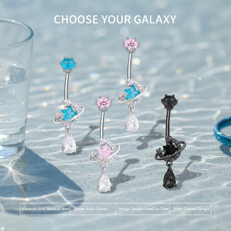 Anéis de Umbigo com Zircônia B - Body Jewelry Universe avaliação e preço