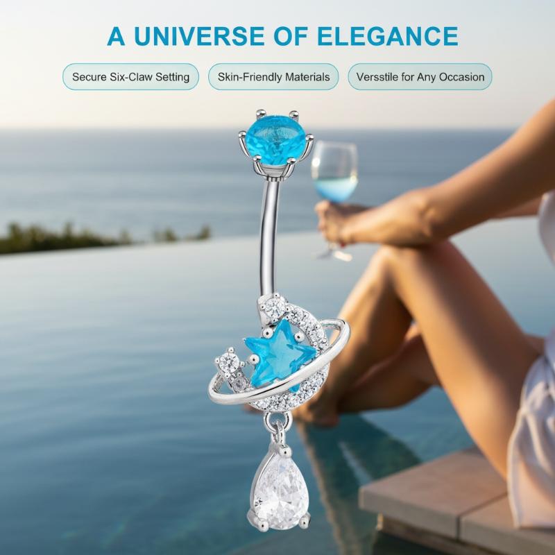 Anéis de Umbigo com Zircônia B - Body Jewelry Universe avaliação e preço
