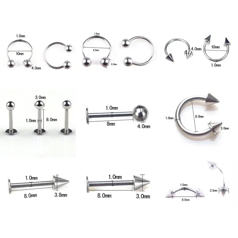 45/80/110 peças estilos mistos - Body Jewelry Display Case avaliação e preço