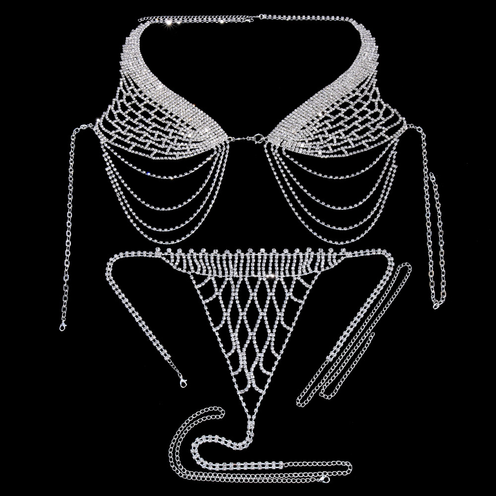 Stonefans-Conjunto de Sutiã e  - Body Jewelry Retainers avaliação e preço