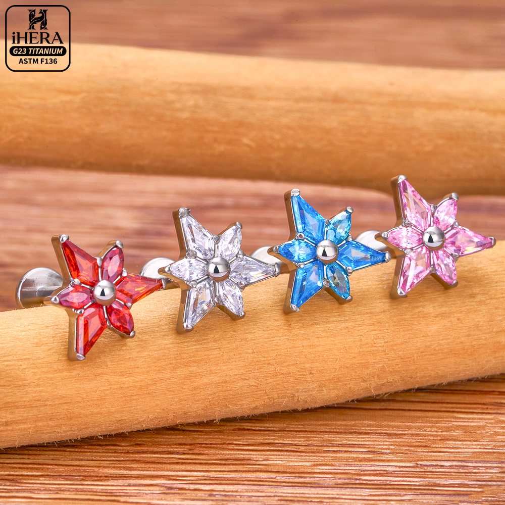 Brincos de Titânio ASTM F136 c - Cluster Stud Ear avaliação e preço