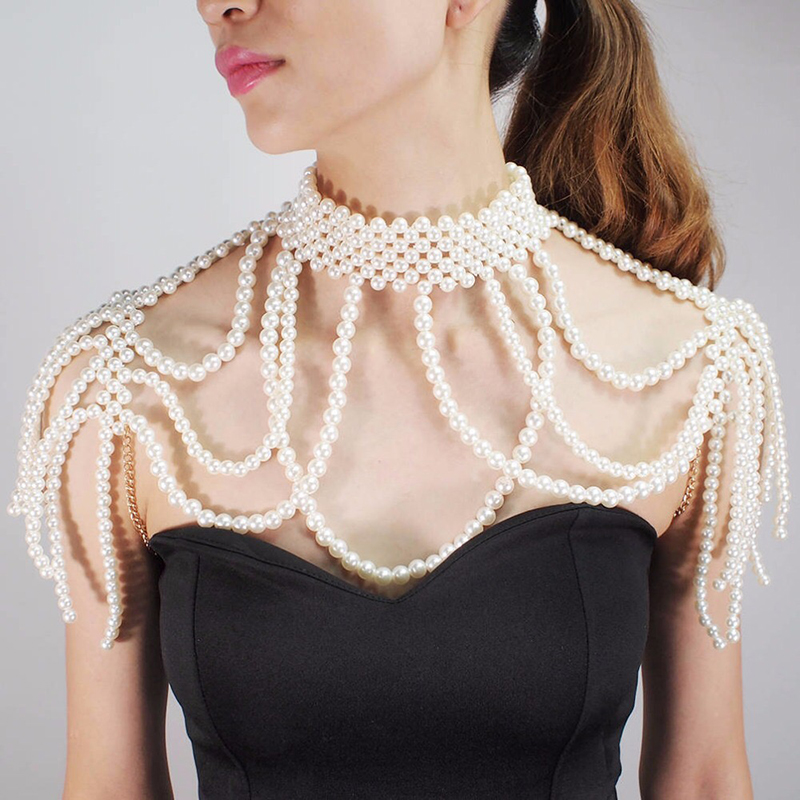 Moda pérola ombro corrente jói - Body Jewelry Brands avaliação e preço