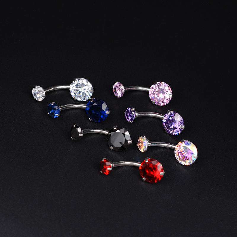 Brincos de umbigo com zircônia - Body Jewelry Brands avaliação e preço