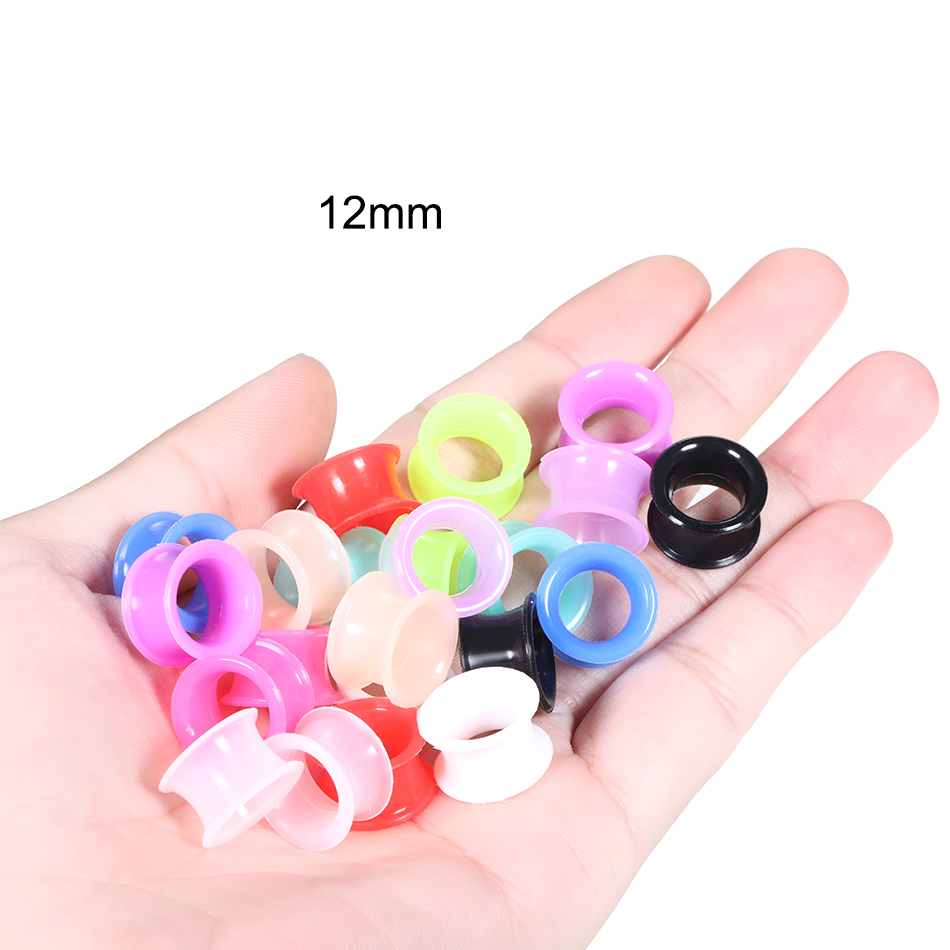 24 pçs silicone alto duplo que - Body Jewelry Ear Gauges avaliação e preço