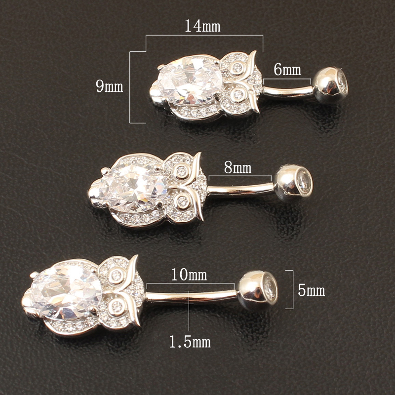 Anel de umbigo real 925 prata  - Body Jewelry Materials avaliação e preço