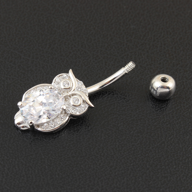 Anel de umbigo real 925 prata  - Body Jewelry Materials avaliação e preço
