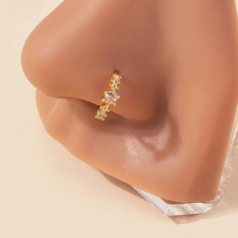 Simples fileira única geométri - Body Jewelry Materials avaliação e preço