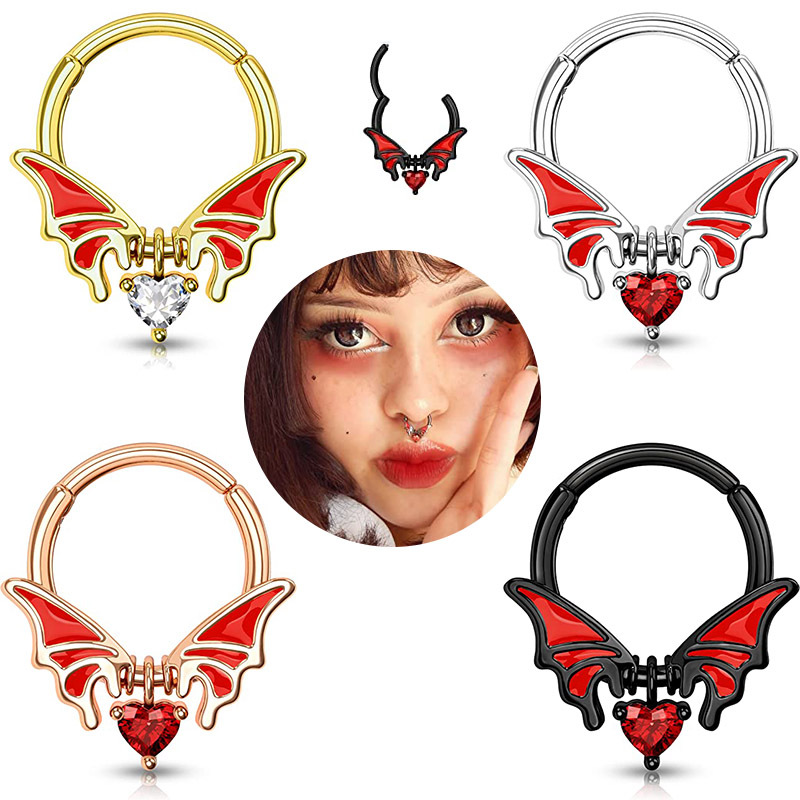 Halloween escuro aço inoxidáve - Body Jewelry Universe avaliação e preço