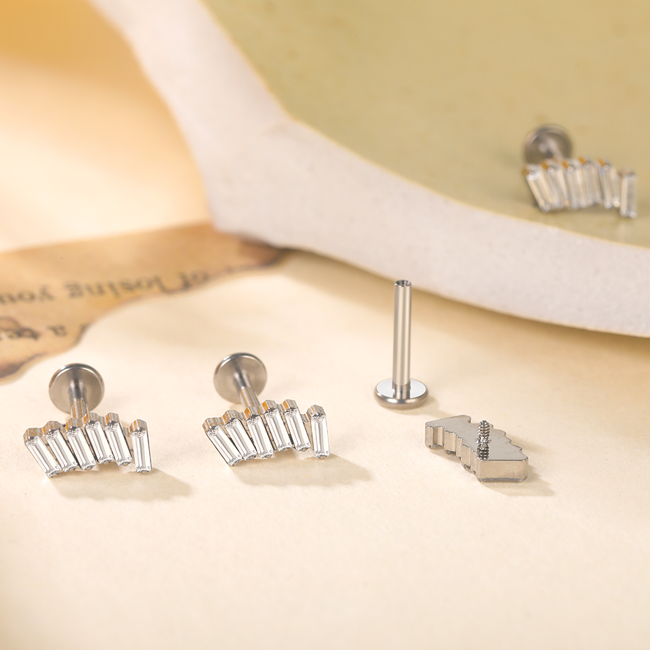 1/5 pçs g23 titânio orelha lab - Cluster Stud Ear avaliação e preço