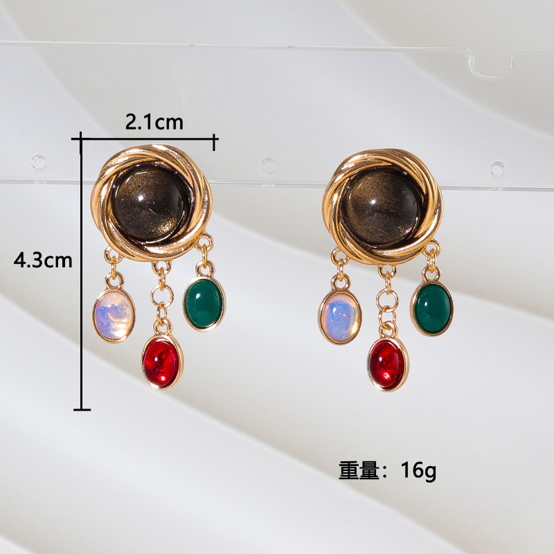Brincos de cristal de vidro co - Body Jewelry Brands avaliação e preço