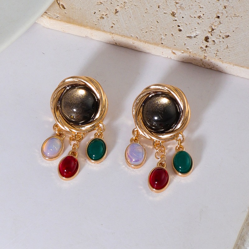 Brincos de cristal de vidro co - Body Jewelry Brands avaliação e preço