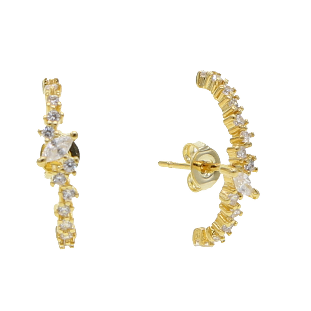 Brinco de cluster cz brilhante - Cluster Stud Ear avaliação e preço