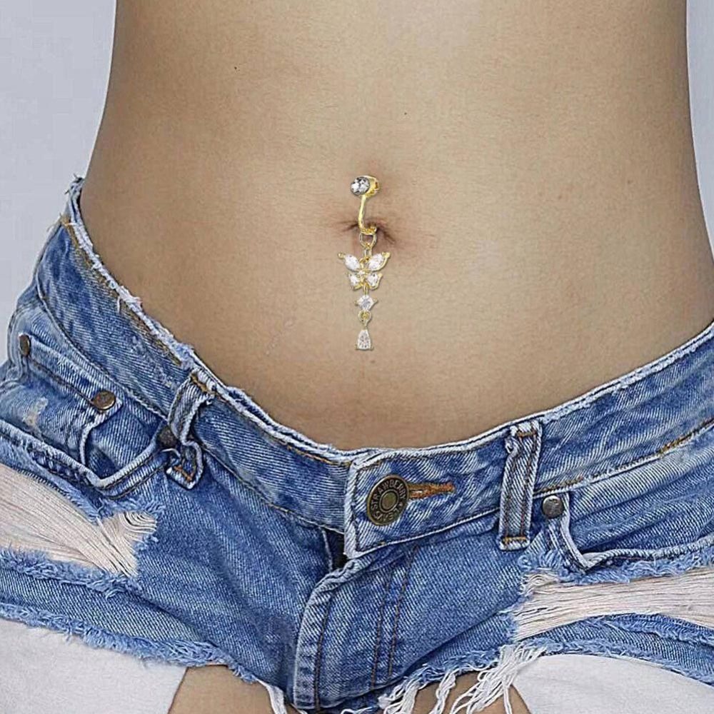 Anel de Umbigo Falso com Desig - Body Jewelry Materials avaliação e preço