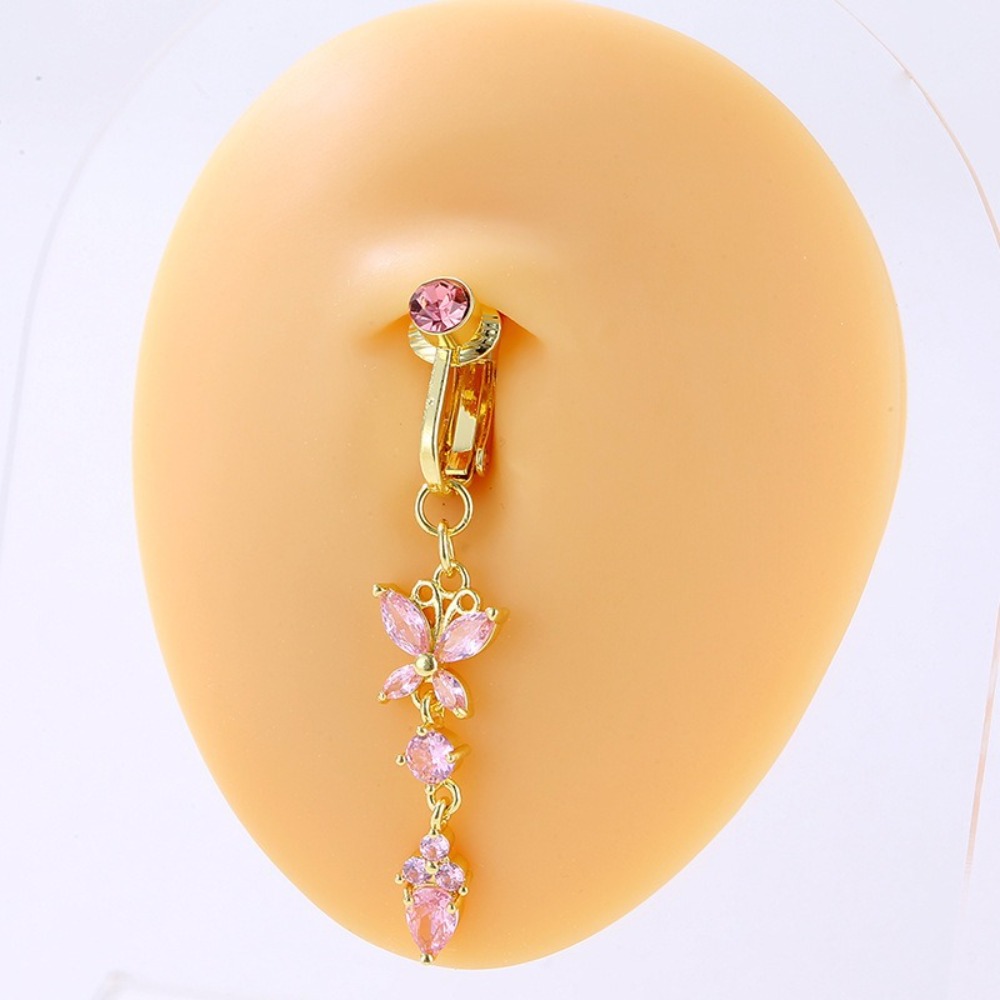 Anel de Umbigo Falso com Desig - Body Jewelry Materials avaliação e preço