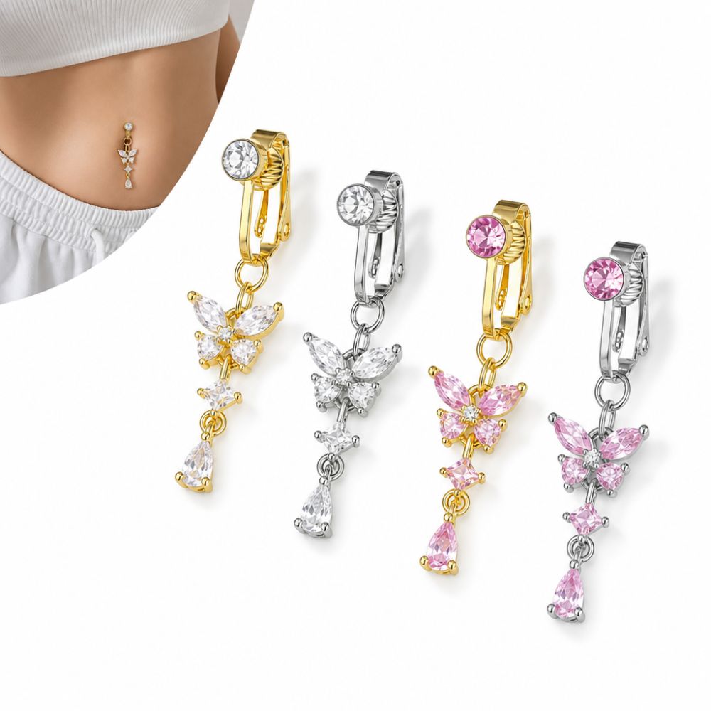 Anel de Umbigo Falso com Desig - Body Jewelry Materials avaliação e preço