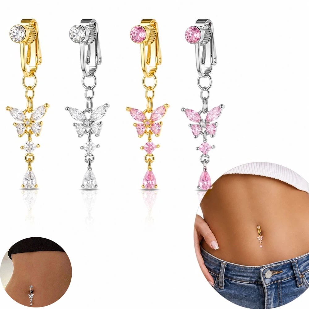 Anel de Umbigo Falso com Desig - Body Jewelry Materials avaliação e preço