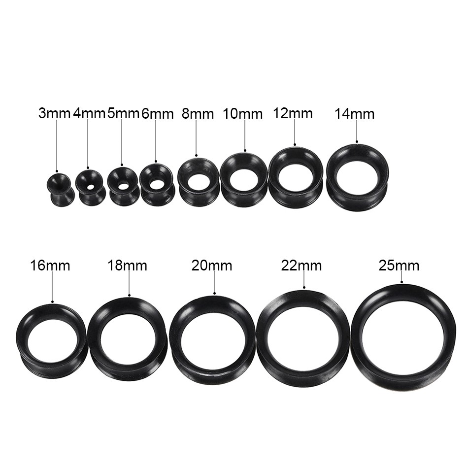 30 pçs/lote silicone flexível  - Body Jewelry Ear Gauges avaliação e preço