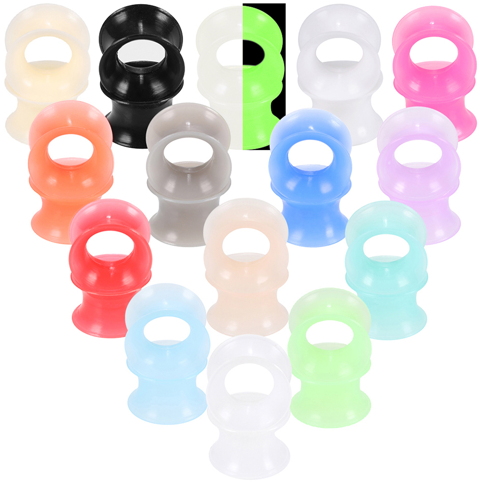 30 pçs/lote silicone flexível  - Body Jewelry Ear Gauges avaliação e preço