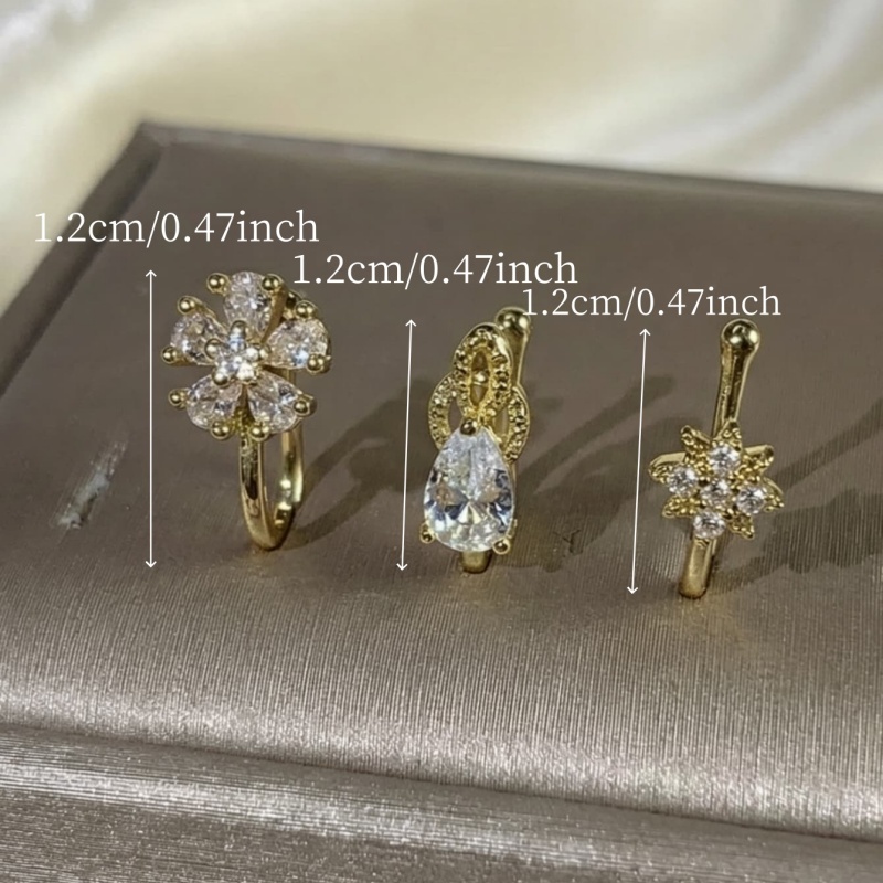 Conjunto de 3 peças de clipe d - Body Jewelry Materials avaliação e preço