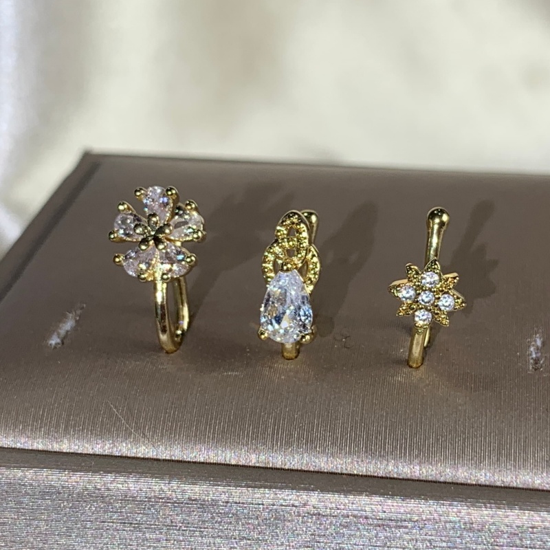 Conjunto de 3 peças de clipe d - Body Jewelry Materials avaliação e preço