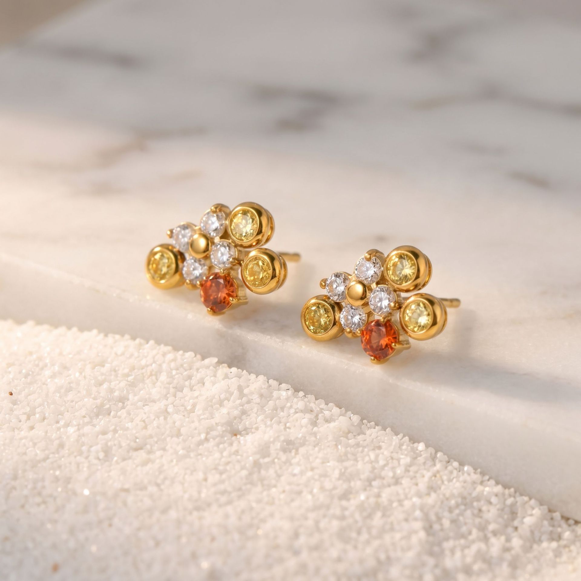 Brincos de Aço Inoxidável com  - Cluster Stud Ear avaliação e preço