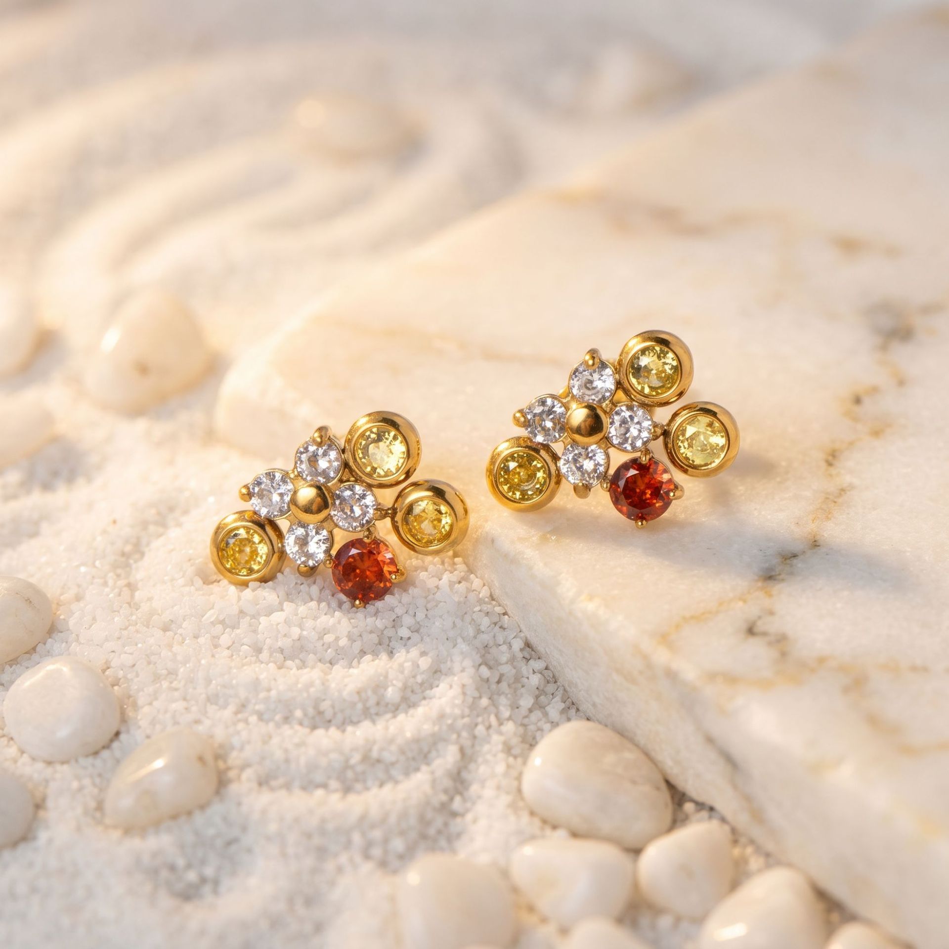 Brincos de Aço Inoxidável com  - Cluster Stud Ear avaliação e preço
