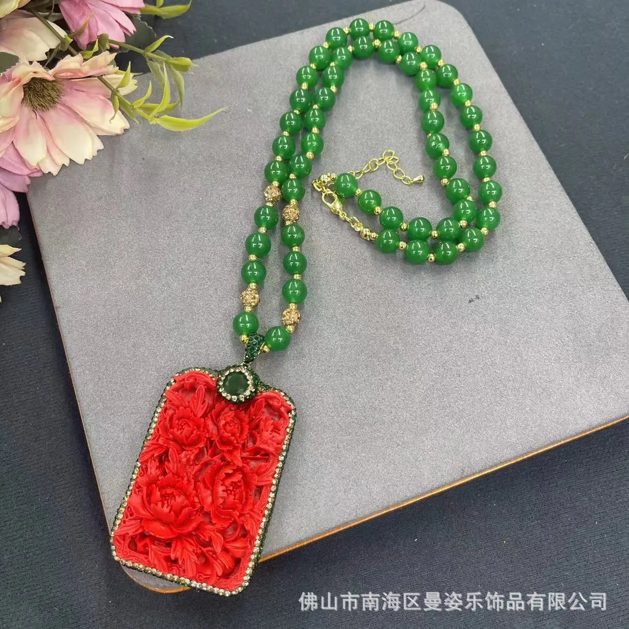 Peônia vermelha Flor Pedra Cad - Body Jewelry Brands avaliação e preço