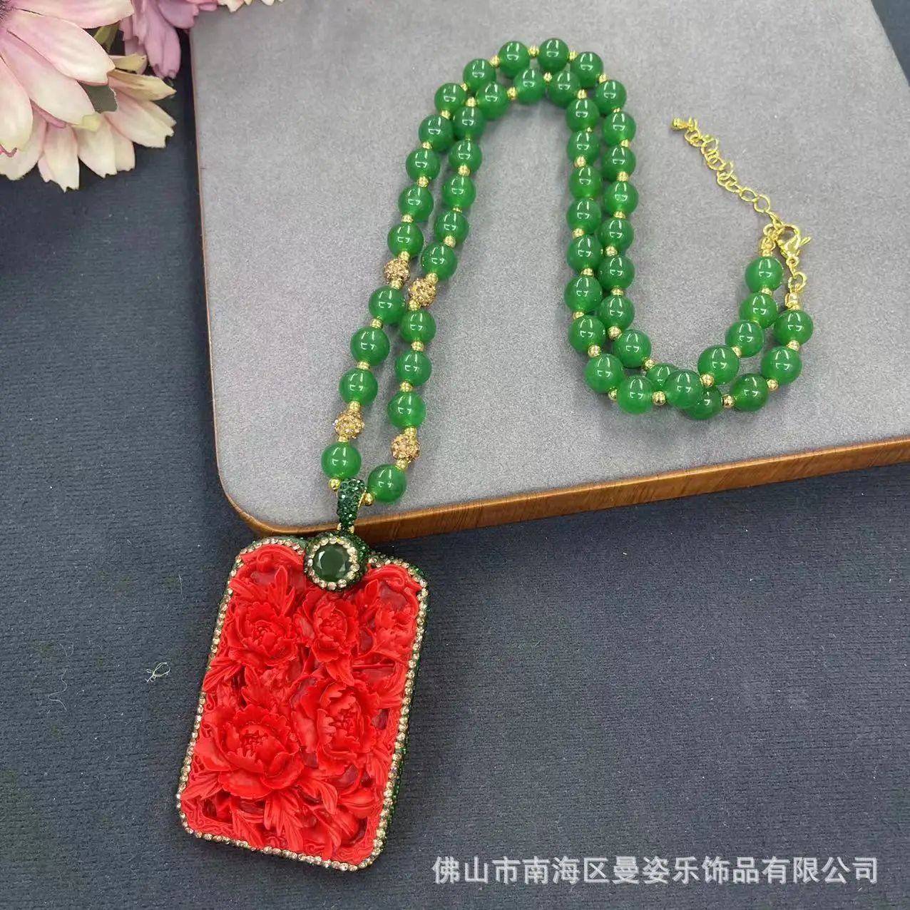 Peônia vermelha Flor Pedra Cad - Body Jewelry Brands avaliação e preço