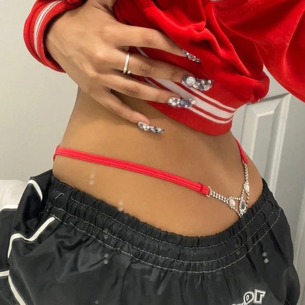 Sexy redondo strass tanga ajus - Body Jewelry Retainers avaliação e preço
