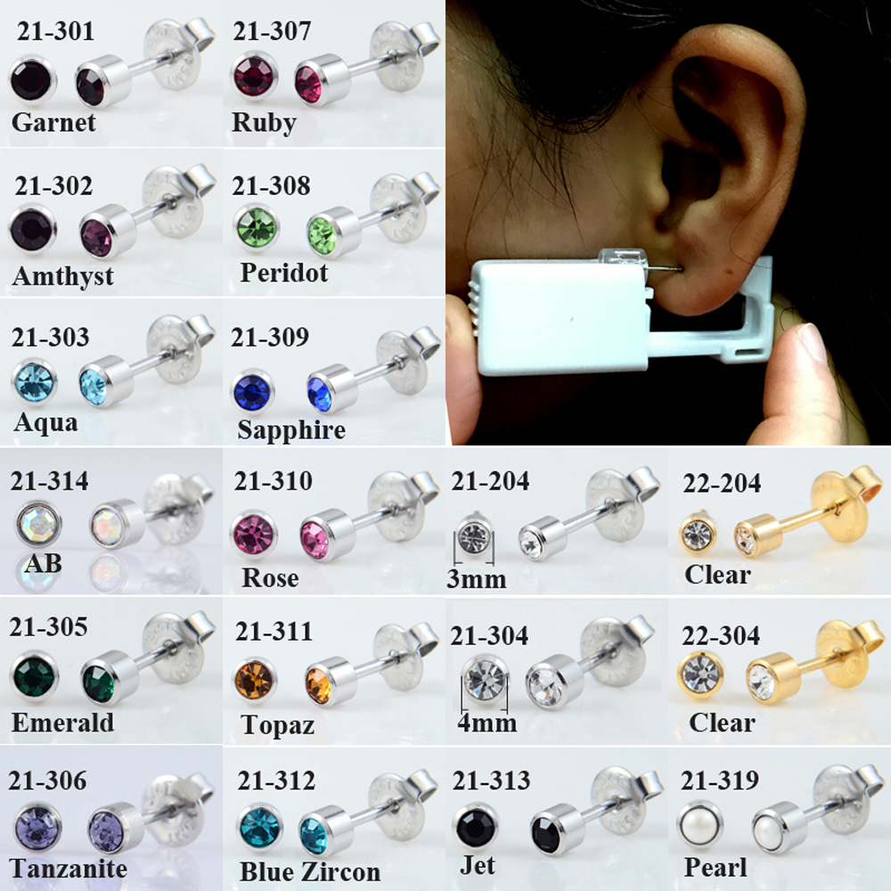 24 pçs/caixa sem dor kit de pi - Body Jewelry Display Case avaliação e preço