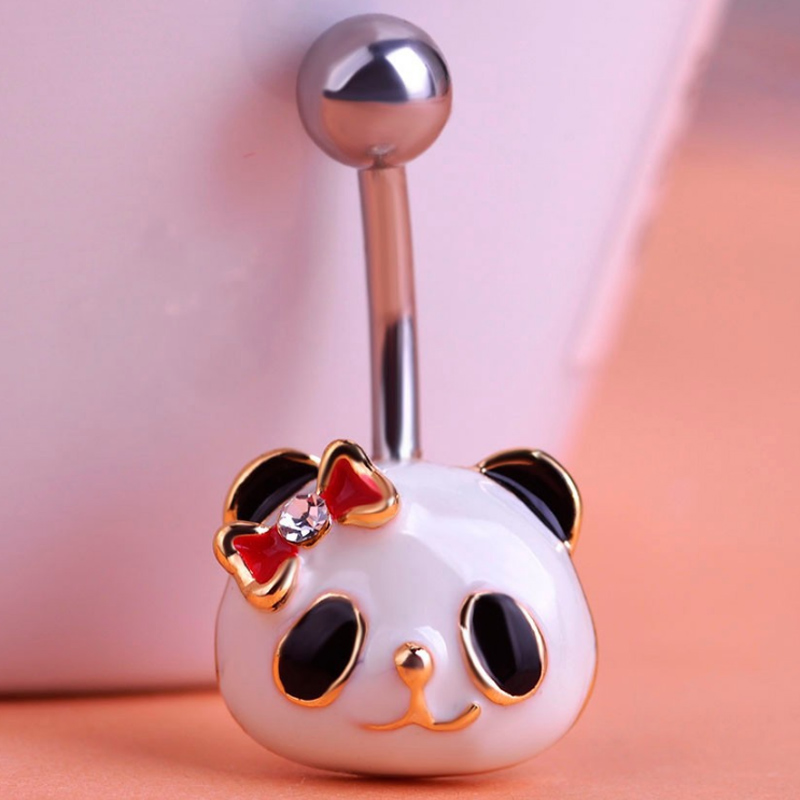 Zlxgirl moda feminina panda an - Body Jewelry Brands avaliação e preço