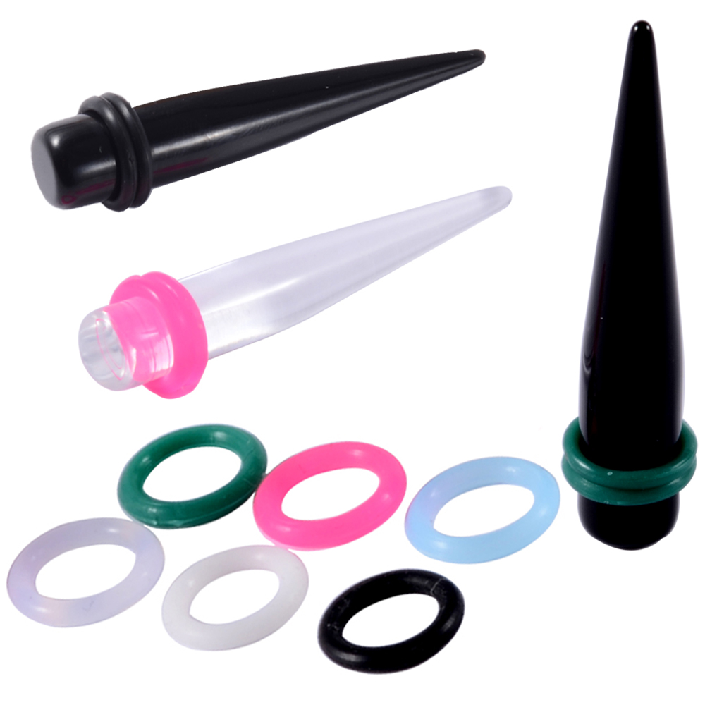 20 pces 1mm-22mm borracha orel - Body Jewelry Ear Gauges avaliação e preço