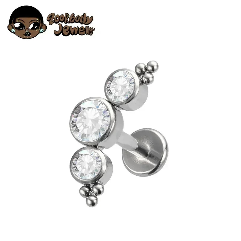 ASTM F136 Piercing de titânio  - Cluster Stud Ear avaliação e preço