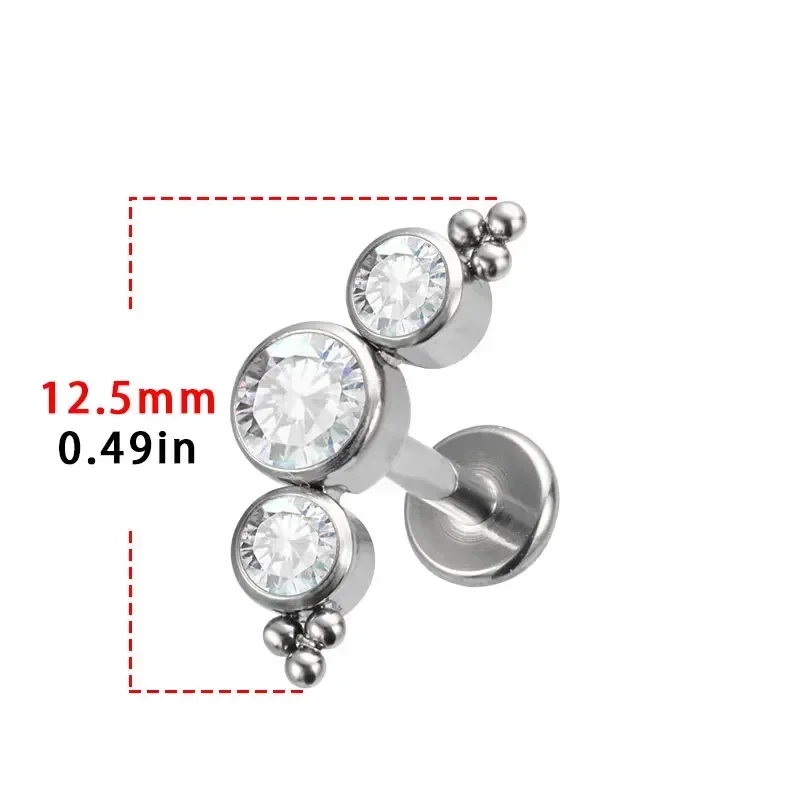 ASTM F136 Piercing de titânio  - Cluster Stud Ear avaliação e preço